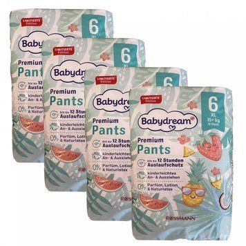 Дитячі підгузки-трусики Babydream Premium 6, (15+ кг), 72 шт LS203929 фото