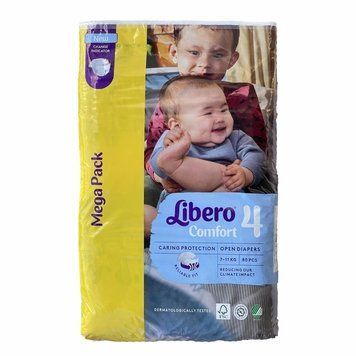 Дитячі підгузники Libero Comfort 4 (7-11 кг), 80 шт LS204058 фото