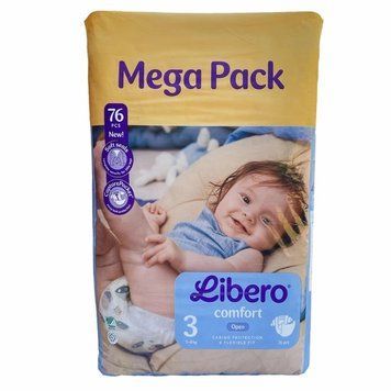 Підгузки Libero Comfort 3 (5-8 кг), 76 шт Mega Pack LS204301 фото