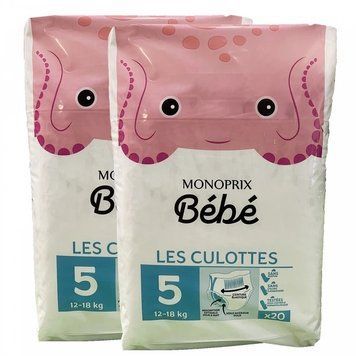 Підгузки-трусики MONOPRIX Розмір 5, 12-18 кг, 40 шт LS203851 фото